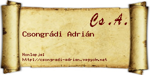 Csongrádi Adrián névjegykártya