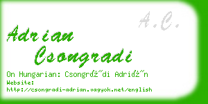 adrian csongradi business card